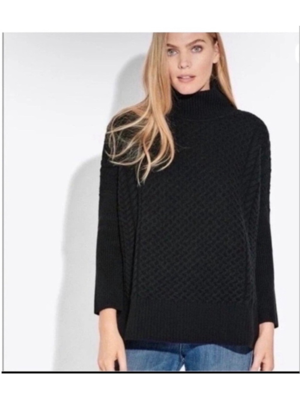 AYR Le Square Cableknit Merino Wool Sweater XS